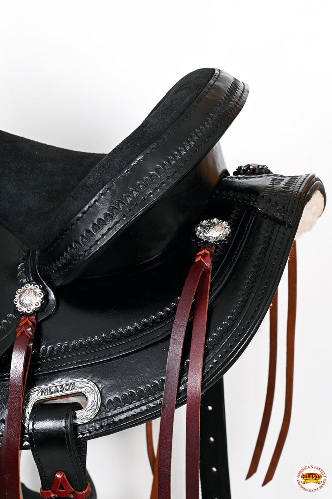 HILASON Western Horse Treeless Trail Pleasure American Leather Saddle | Barrel for Horses