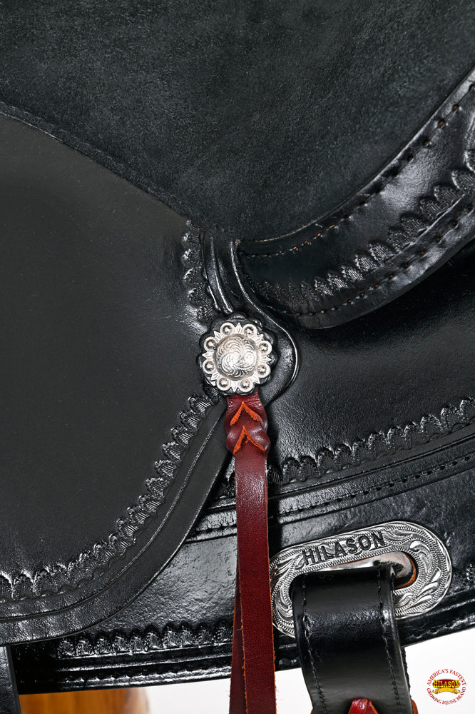 HILASON Western Horse Treeless Trail Pleasure American Leather Saddle | Barrel for Horses
