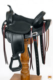 Hilason Western Horse Treeless Trail Pleasure American Leather Saddle