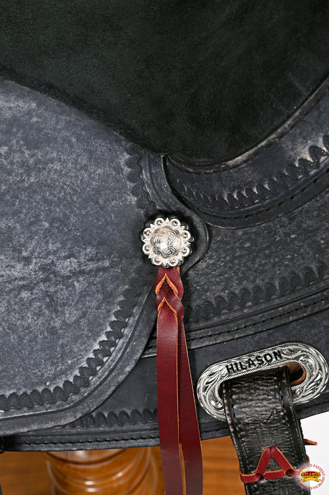 HILASON Western Horse Treeless Trail Pleasure American Leather Saddle | Barrel for Horses