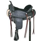 HILASON Western Horse Treeless Trail Pleasure American Leather Saddle | Horse Saddle | Western Saddle | Leather Saddle | Treeless Saddle | Barrel Saddle | Saddle for Horses
