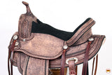 HILASON Western Horse Saddle American Leather Treeless Trail Pleasure | Horse Saddle | Western Saddle | Leather Saddle | Treeless Saddle | Barrel Saddle | Saddle for Horses