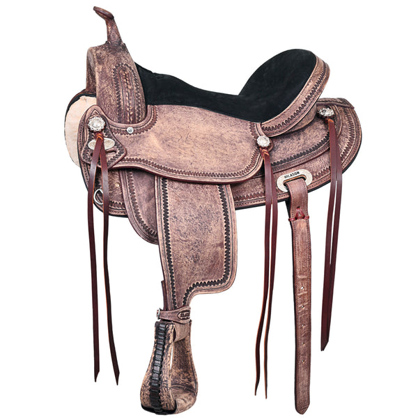 Hilason Western Horse Treeless Trail Pleasure American Leather Saddle - Uhorse
