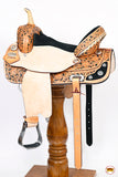 HILASON Western Horse Saddle American Leather Treeless Trail Barrel | Horse Saddle | Western Saddle | Leather Saddle | Treeless Saddle | Barrel Saddle | Saddle for Horses