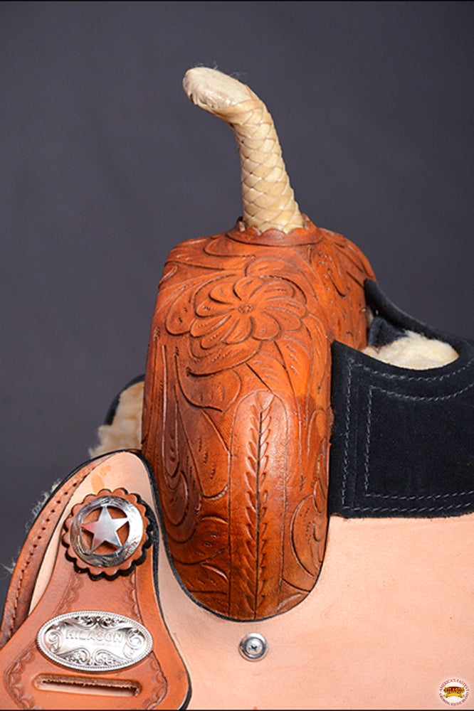 HILASON Western Horse Saddle American Leather Treeless Trail Barrel | for Horses