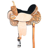 HILASON Western Horse Saddle American Leather Treeless Trail Barrel | for Horses