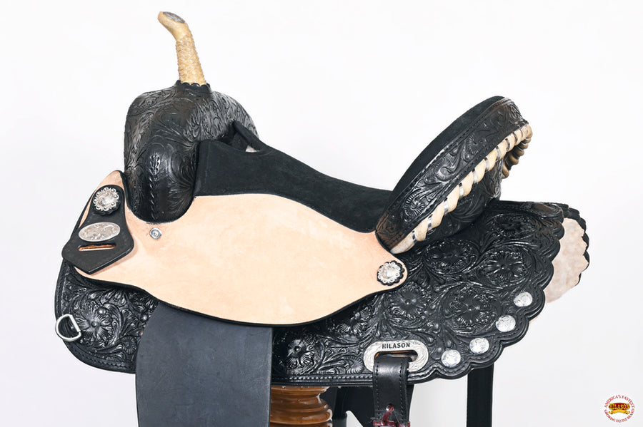 HILASON Western Horse Saddle American Leather Treeless Trail Barrel | for Horses