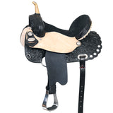 14" W. H. Saddle American Leather Treeless Trail Barrel Hilason – by Hilason – Cowboy and equestrian accessories