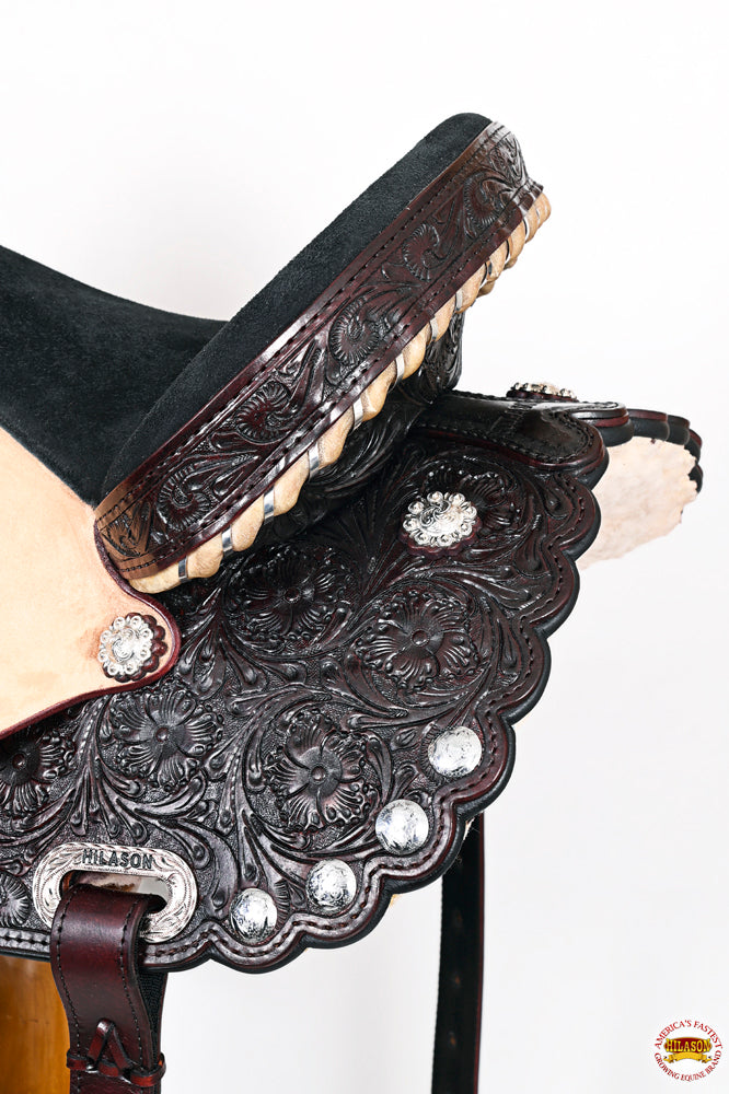 HILASON Western Horse Saddle American Leather Treeless Trail Barrel | for Horses
