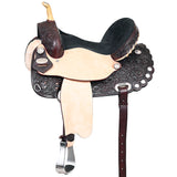 17" W. H. Saddle American Leather Treeless Trail Barrel Hilason – by Hilason – Cowboy and equestrian accessories