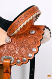 HILASON Western Horse Saddle American Leather Treeless Trail Barrel | for Horses