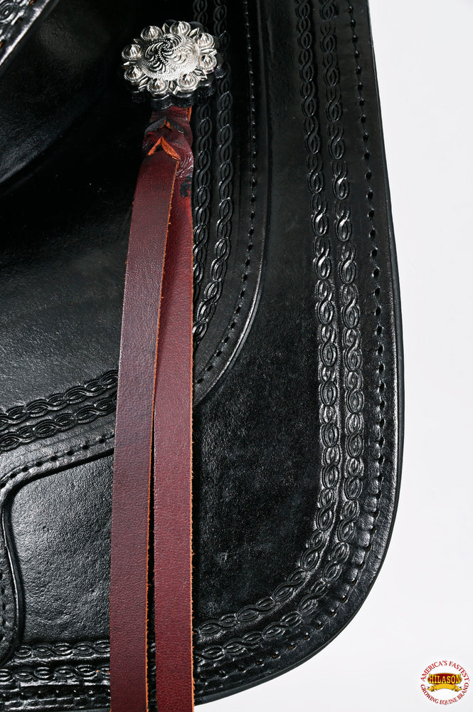 HILASON Western Horse Saddle American Leather Treeless Trail Pleasure | Barrel for Horses