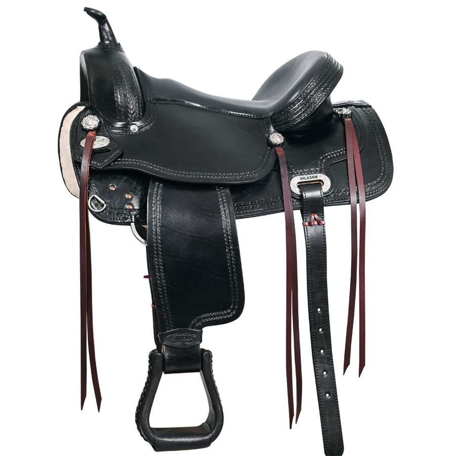 15" Western Horse Saddle American Leather Treeless Trail Pleasure Hilason O105 - Hilason