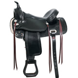 16" W. H. Saddle American Leather Treeless Trail Pleasure Hilason – by Hilason – Cowboy and equestrian accessories