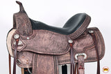 HILASON Western Horse Saddle American Leather Treeless Trail Pleasure | Barrel for Horses