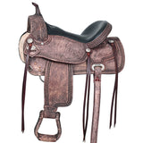 15" W. H. Saddle American Leather Treeless Trail Pleasure Hilason O105 by Hilason – Cowboy and equestrian accessories
