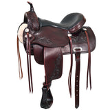 Hilason Western Horse Treeless Trail Pleasure Saddle American Leather - Uhorse