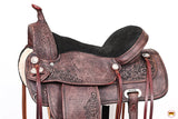 HILASON Western Horse Saddle American Leather Treeless Trail Pleasure | Horse Saddle | Western Saddle | Leather Saddle | Treeless Saddle | Barrel Saddle | Saddle for Horses