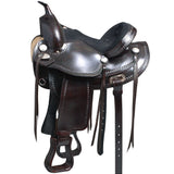 HILASON Western Horse Saddle American Leather Treeless Trail Pleasure | Barrel for Horses