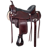 17" W. H. Saddle American Leather Treeless Trail Pleasure Hilason – by Hilason – Cowboy and equestrian accessories