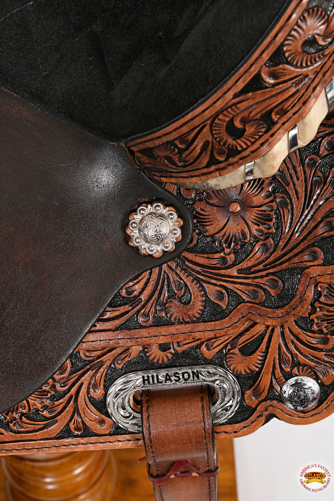 HILASON Western Horse Saddle American Leather Treeless Trail Barrel | for Horses