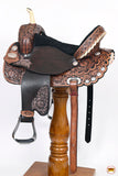 HILASON Western Horse Saddle American Leather Treeless Trail Barrel | Horse Saddle | Western Saddle | Leather Saddle | Treeless Saddle | Barrel Saddle | Saddle for Horses