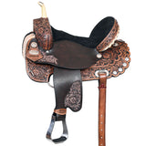 15" Western Horse Saddle American Leather Treeless Trail Barrel Hilason