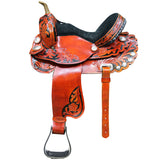 16 In Western Horse Saddle American Leather Treeless Trail Barrel Hilason - Uhorse