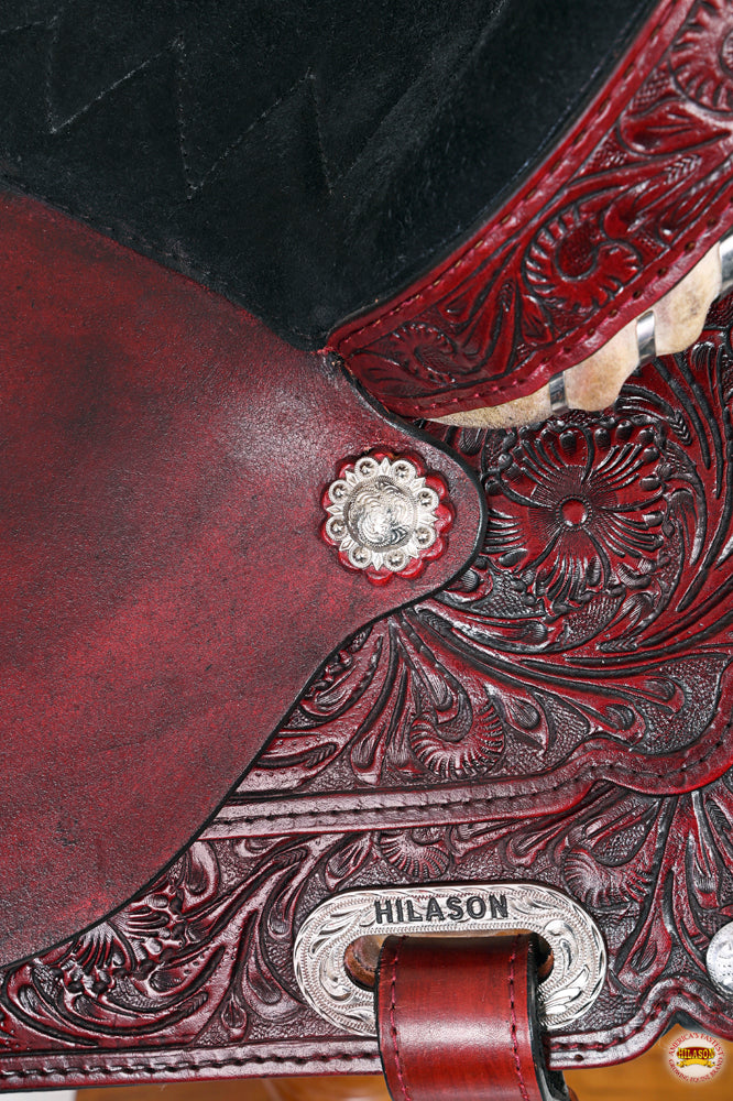 HILASON Western Horse Saddle American Leather Treeless Trail Barrel | for Horses