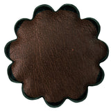 Set Of 06 Hilason Plain Scalloped Leather Rosette Concho Saddle Tack 1-1/2" - Uhorse