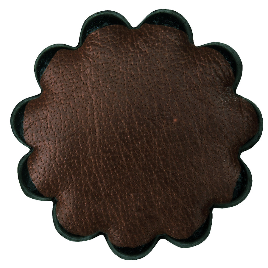 Set Of 18 Hilason Plain Scalloped Leather Rosette Concho Saddle Tack 1-1/2" - Uhorse