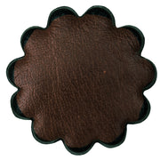 Set Of 06 Hilason Plain Scalloped Leather Rosette Concho Saddle Tack 1-1/2