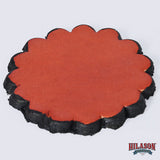Set Of 06 Hilason Plain Scalloped Leather Rosette Concho Saddle Tack 1-3/4"