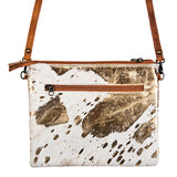 American Darling Western Small Crossbody Bag – Genuine Hair-On Cowhide Leather with Fringes, Adjustable Strap, Handcrafted in Texas