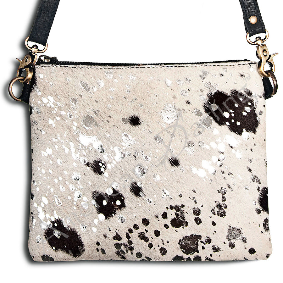 American Darling White Hair-On Cowhide Crossbody Bag - Uhorse