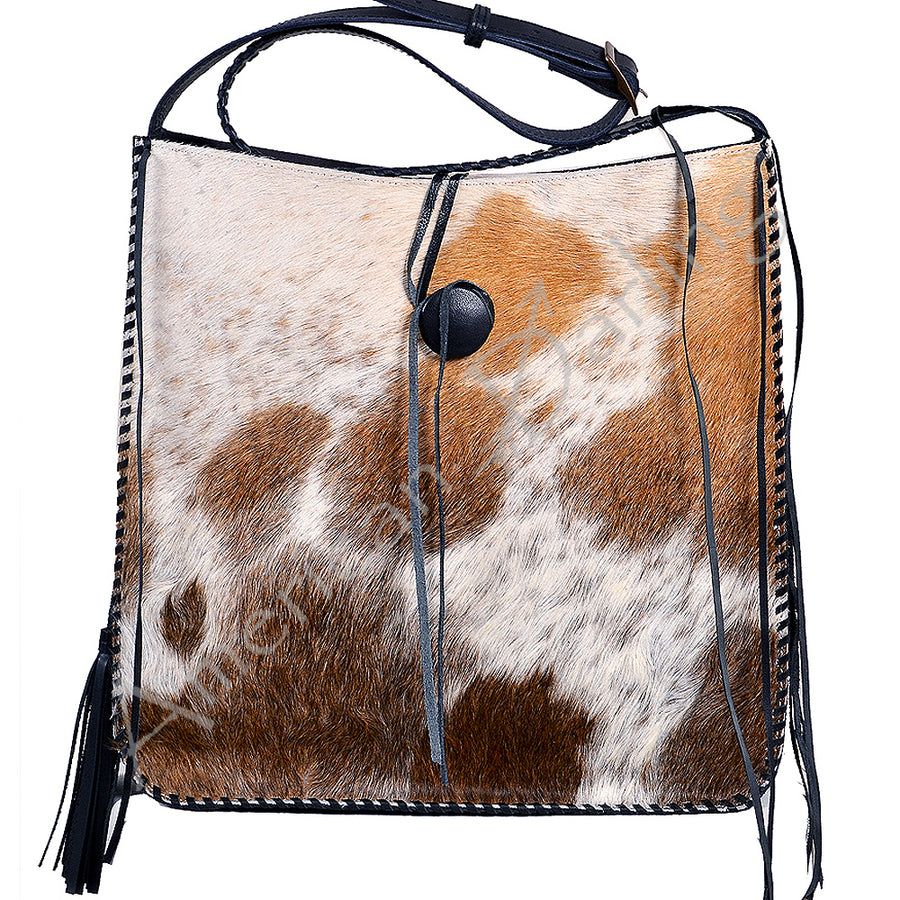 American Darling Messenger Saddle Blanket Fabric Genuine Leather Western Women Bag Handbag Purse | Cute