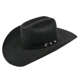 Ariat Cowboy Hat Select 3X Wool Satin Lining Goat Leather Sweatband Black