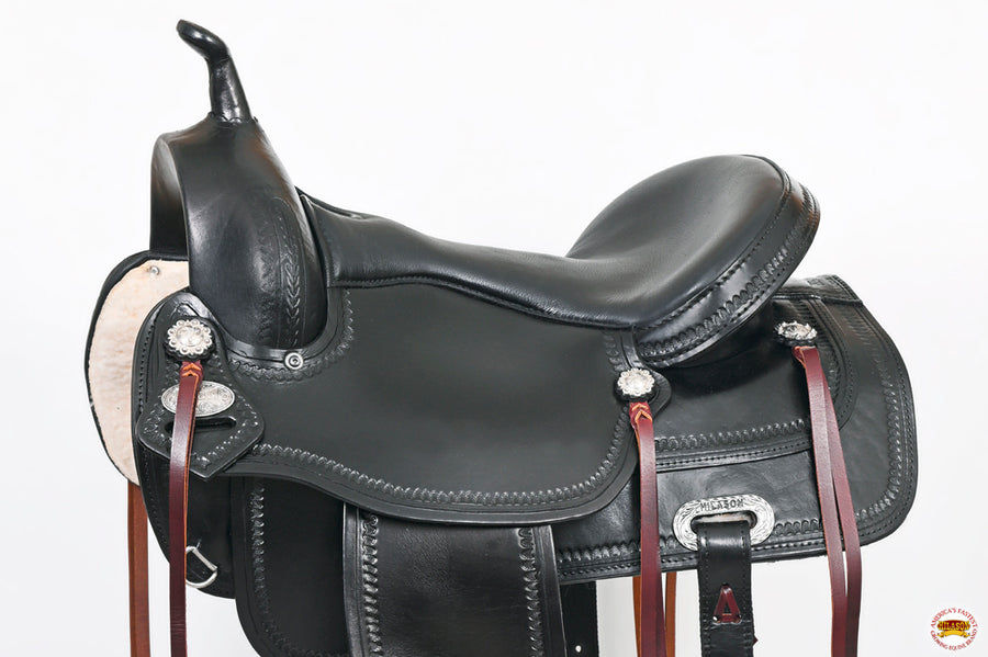 HILASON Western Horse Saddle American Leather Flex Tree Trail & Pleasure Dark Brown | for Horses