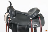 HILASON Western Horse Saddle American Leather Flex Tree Trail & Pleasure Black