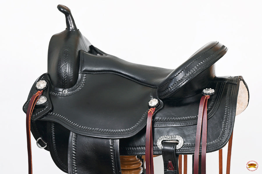 HILASON Western Horse Saddle American Leather Flex Tree Trail & Pleasure Dark Brown | for Horses