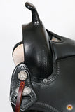 HILASON Western Horse Saddle American Leather Flex Tree Trail & Pleasure Black