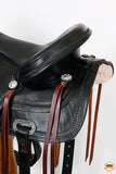 HILASON Western Horse Saddle American Leather Flex Tree Trail & Pleasure Black