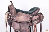 HILASON Western Horse Saddle American Leather Flex Tree Trail & Pleasure Antique Brown