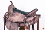 HILASON Western Horse Saddle American Leather Flex Tree Trail & Pleasure Antique Brown