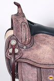 HILASON Western Horse Saddle American Leather Flex Tree Trail & Pleasure Antique Brown