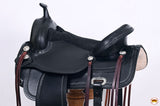 HILASON Western Horse Saddle American Leather Flex Tree Trail & Pleasure Black