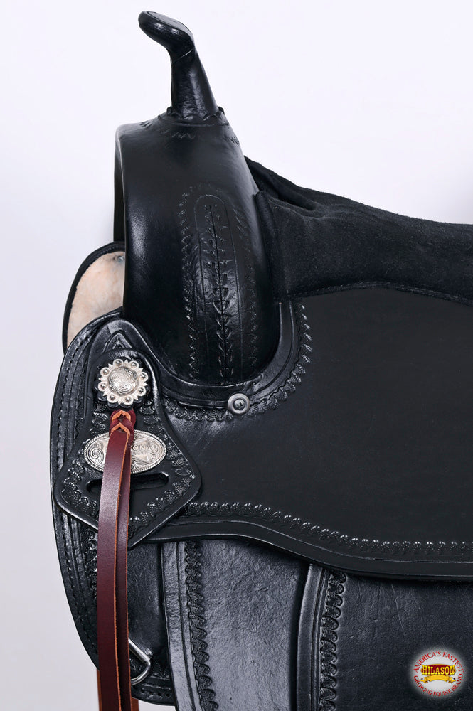 HILASON Western Horse Saddle American Leather Flex Tree Trail & Pleasure Black | for Horses