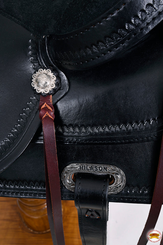 HILASON Western Horse Saddle American Leather Flex Tree Trail & Pleasure Black | for Horses