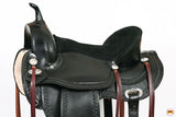 HILASON Western Horse Saddle American Leather Flex Tree Trail & Pleasure Black