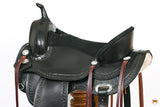 HILASON Western Horse Saddle American Leather Flex Tree Trail & Pleasure Black